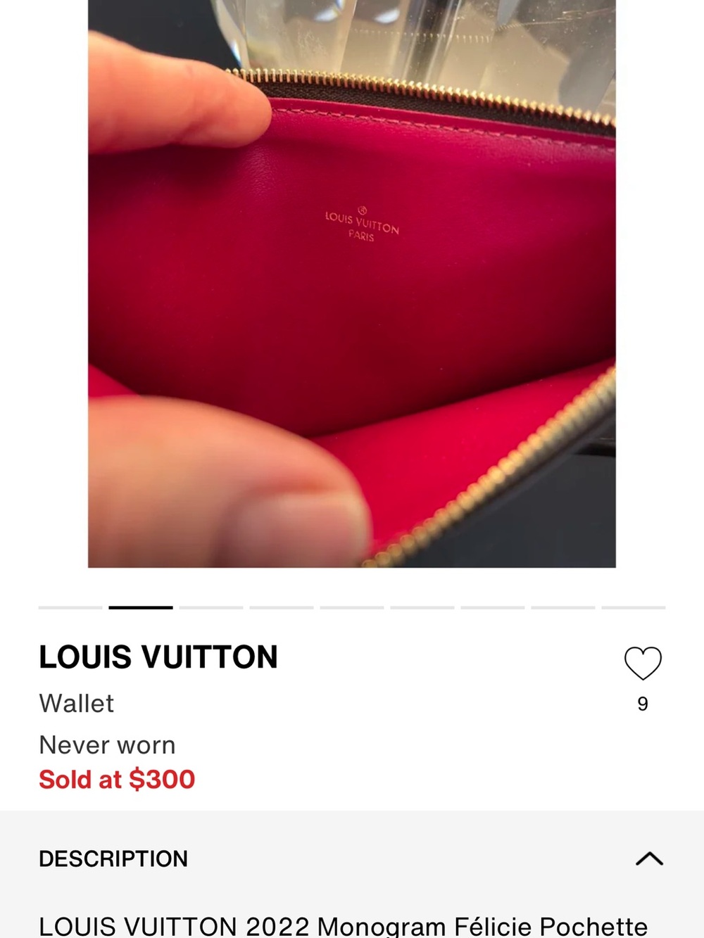 Louis Vuitton Monogram Zip Card Holder in Brown and Gold - Picture 2 of 9
